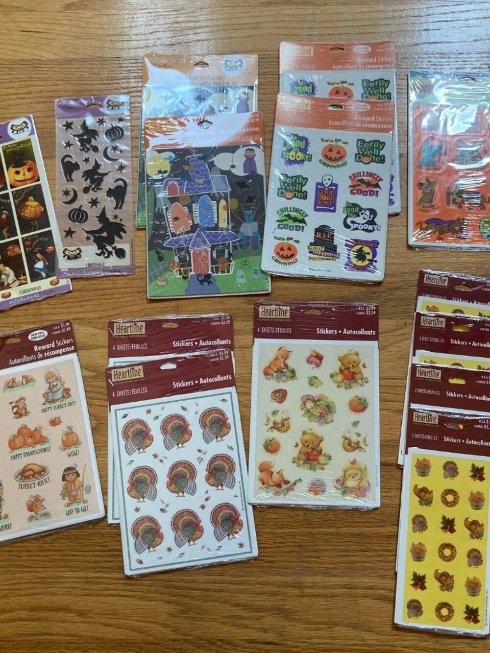 15 Packs of Halloween & Thanksgiving Stickers